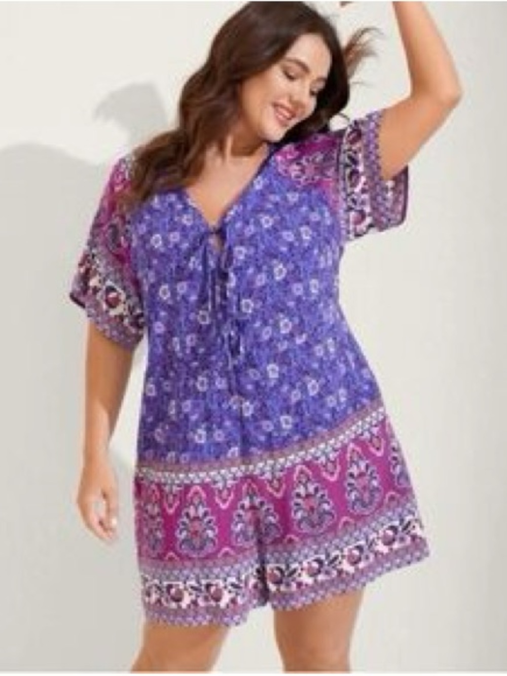 Rusttydustty XL Floral Purple & Pink Top